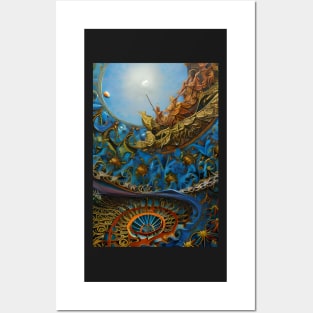 Surrealist painting like digital art of the the principalities of the skies Posters and Art